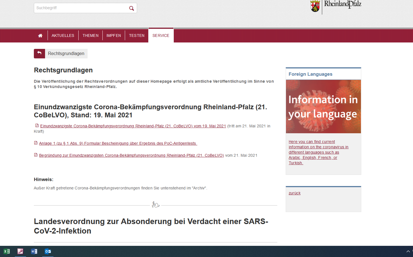 Aktuelle Infos für Euch!